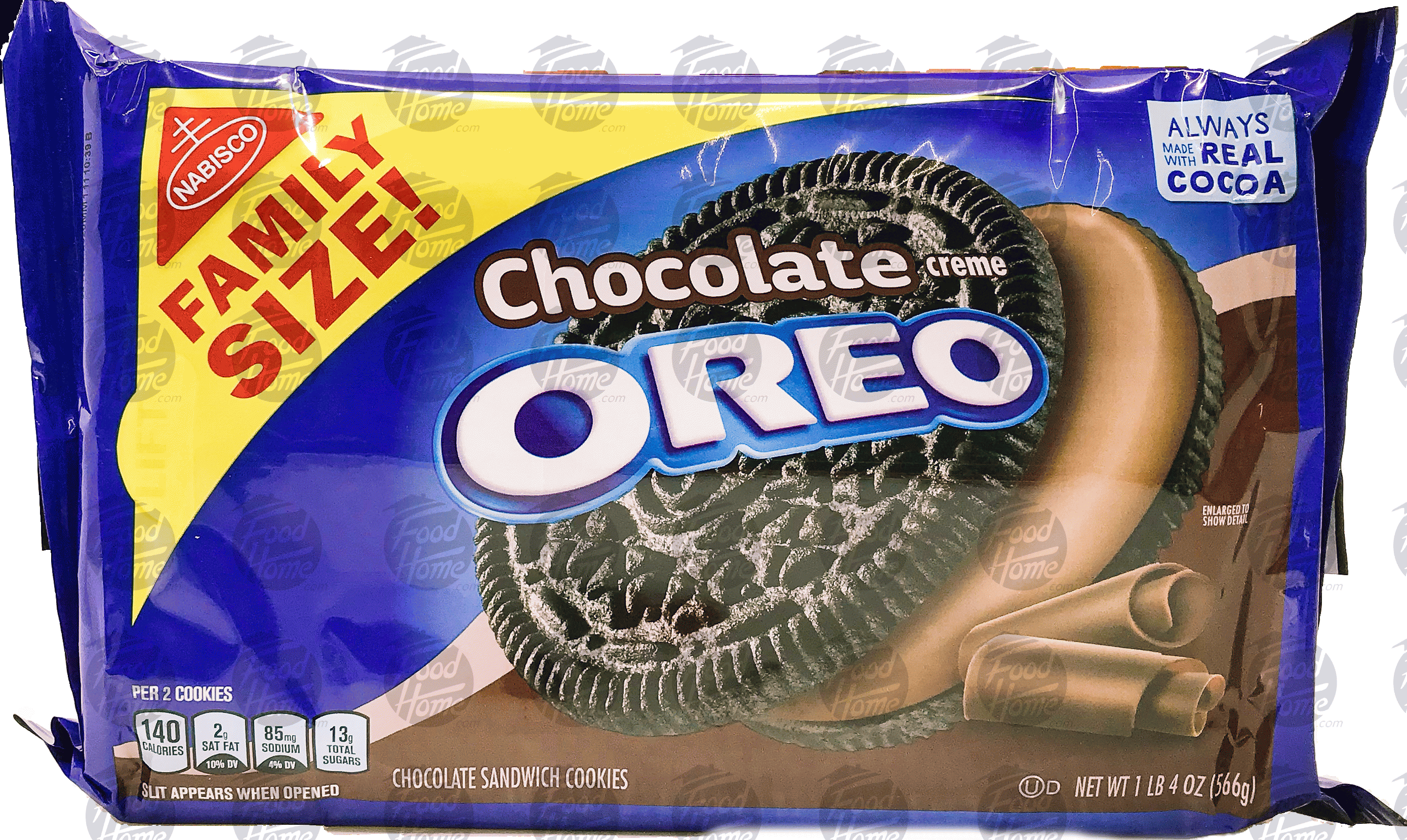 Nabisco Oreo choclate creme filled oreo cookies, family size, wrapper Full-Size Picture